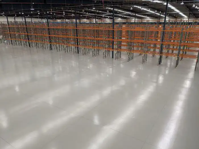 A warehouse in hobart with epoxy floor coatings installed
